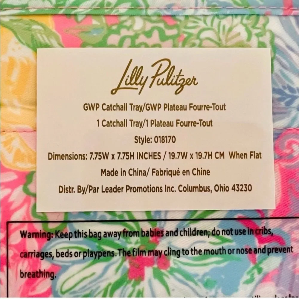 Lilly Pulitzer Catchall Tray in Multi Bright Delight Patch